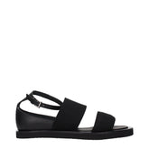 Max Mara Black Fabric Flat Sandals