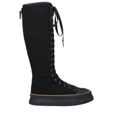 Max Mara Black Fabric Lace-Up Boots - EU36/US6