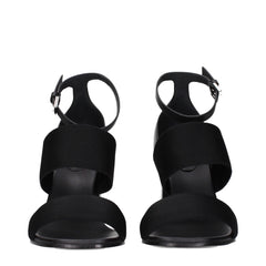 Max Mara Black Fabric Platform Sandals