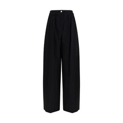 Max Mara Black Fleece Wool Casual Pants