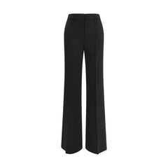Max Mara Svarta Ullblandning Flarebyxor