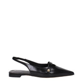 Max Mara Black Leather Ballet Flats - Flats