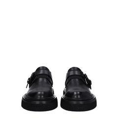 Max Mara Black Leather Oxfords And Derbies