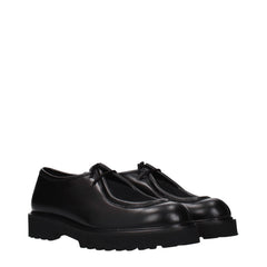 Max Mara Black Leather Oxfords And Derbies - EU38.5/US8.5