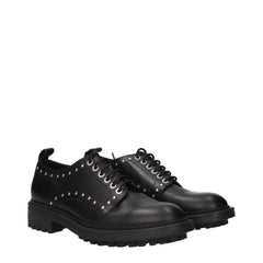 Max Mara Black Leather Oxfords And Derbies - EU38/US8