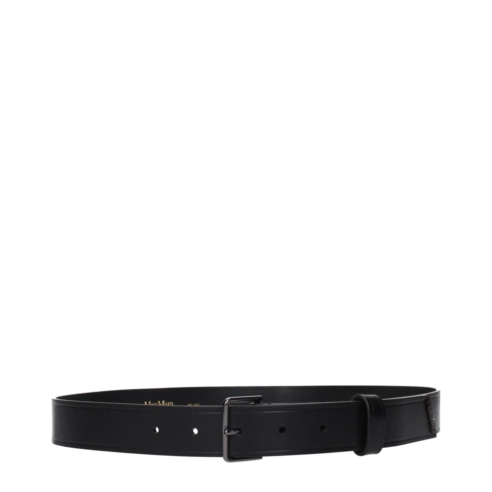 Max Mara Black Leather Regular Belts