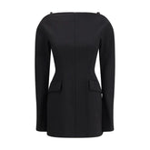 Max Mara Black Polyester Casual Dress - IT38 | S