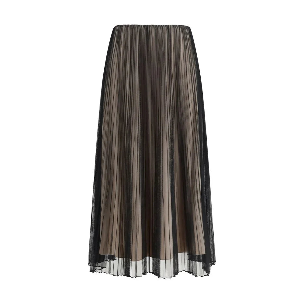 Max Mara Svart Polyester Lang Skjørt - XS