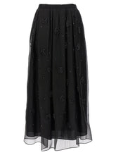 Max Mara Black Silk Midi Skirt - IT40