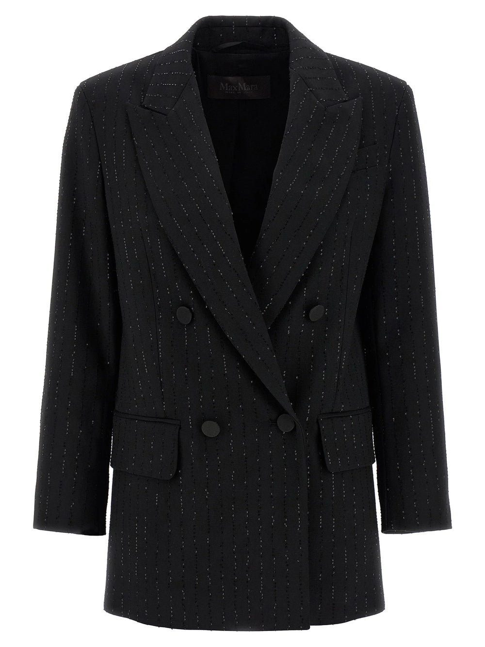Max Mara Black Virgin Wool Blazer