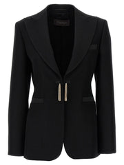 Max Mara Black Virgin Wool Blazer