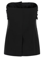 Max Mara Black Virgin Wool Tank Tops
