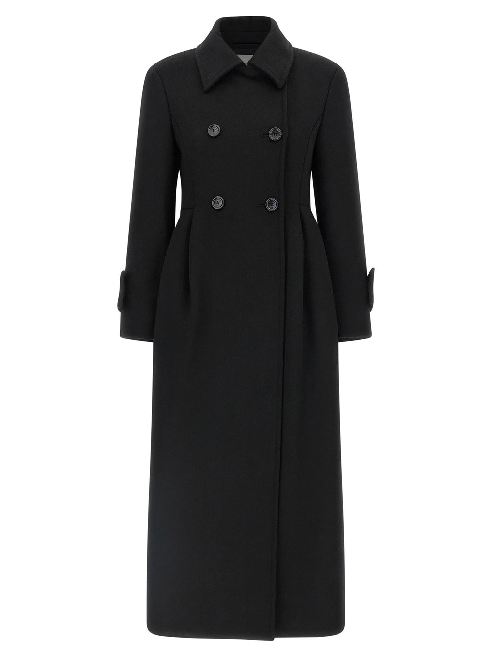 Max Mara Black Wool Coat - IT42