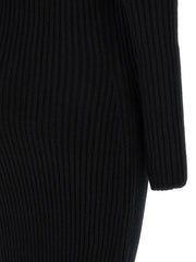 Max Mara Black Wool Long Dress