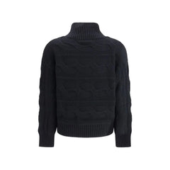 Max Mara Black Wool Sweatshirt - Sweaters