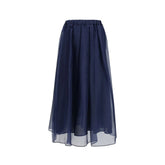 Max Mara Blue Cotton Long Skirt - IT44 | L