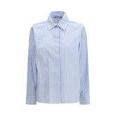 Max Mara Blue Cotton Pattern Shirt - IT40 | M
