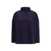 Max Mara Blue Fleece Wool Turtleneck - M