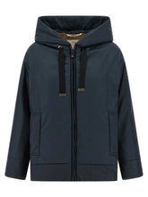 Max Mara Blue Polyester Shell Jacket