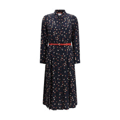 Max Mara Blue Silk Casual Dress