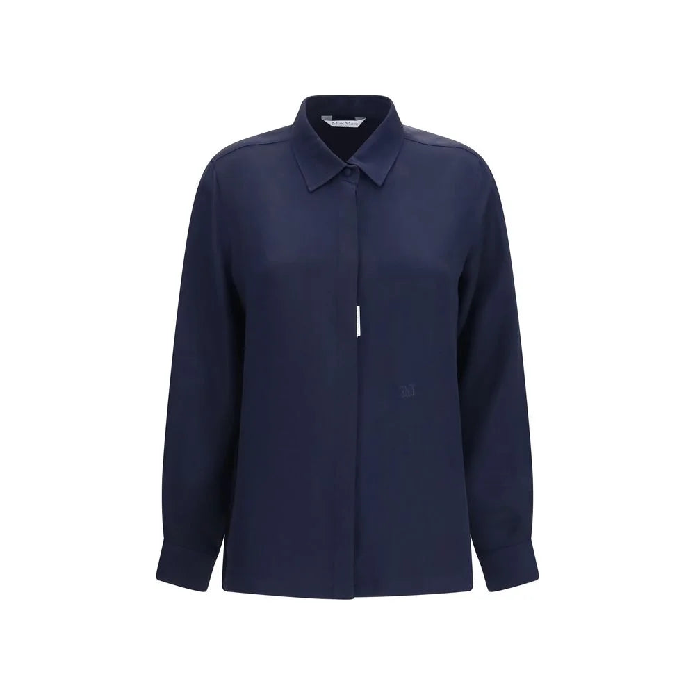 Max Mara Blue Silk Shirt