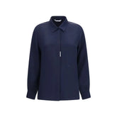 Max Mara Blue Silk Shirt