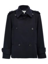 Max Mara Blue Virgin Wool Coat - IT42