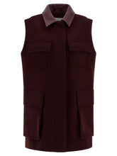 Max Mara Bordeaux Virgin Wool Sleeveless Jacket - IT38