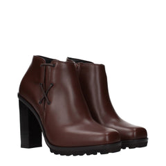 Max Mara Braune Lederstiefel (Knöchelhoch)