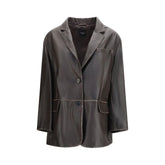Max Mara Brown Leather Jacket