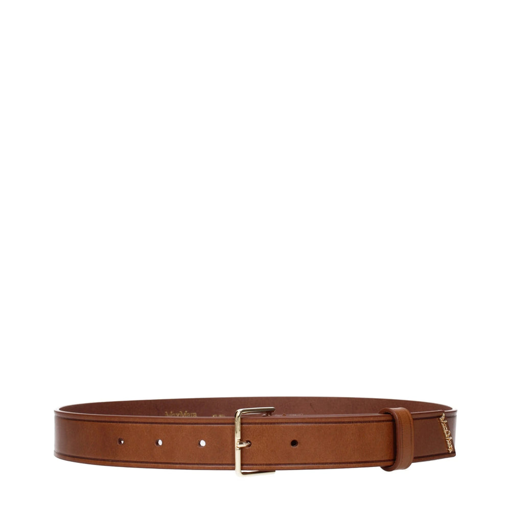 Max Mara Brown Leather Regular Belts