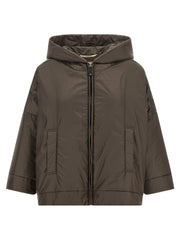 Max Mara Brown Polyester Shell Jacket - IT42