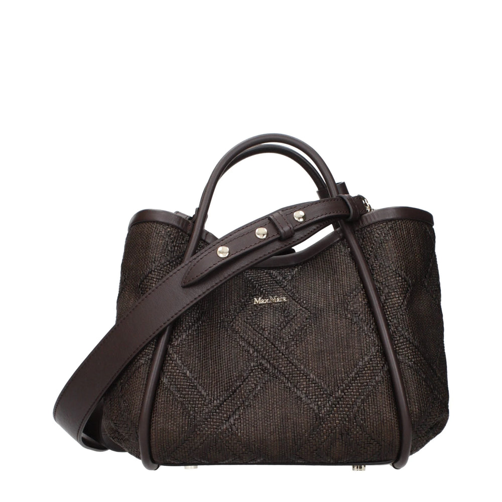 Max Mara Brown Raffia Handbag