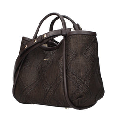 Max Mara Brown Raffia Handbag