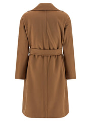 Max Mara Brown Virgin Wool Coat - IT42