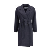 Max Mara Denim-effect Wool Carnia Coat - Wrap Coats