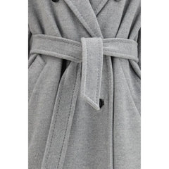 Max Mara Gray Fleece Wool Coat - IT42 | L