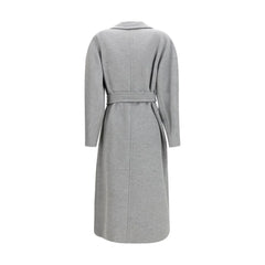 Max Mara Gray Fleece Wool Coat - IT42 | L