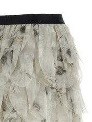 Max Mara Gray Silk Long Skirt - IT40
