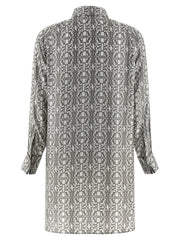 Max Mara Gray Silk Short Dress