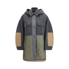 Max Mara Gray Wool Oves Aries Shell Jacket - IT46|XL