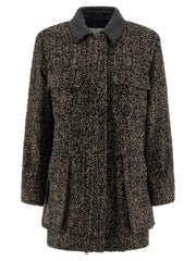 Max Mara Multicolor Virgin Wool Shell Jacket
