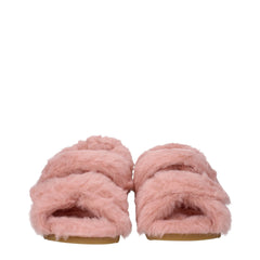 Max Mara Pink Fur Flat Sandals - EU38.5/US8.5 - Sandals