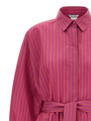 Max Mara Purple Cotton Long Dress - IT42