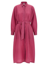 Max Mara Purple Cotton Long Dress - IT42