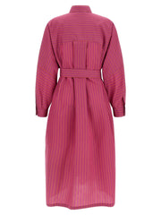 Max Mara Purple Cotton Long Dress - IT42