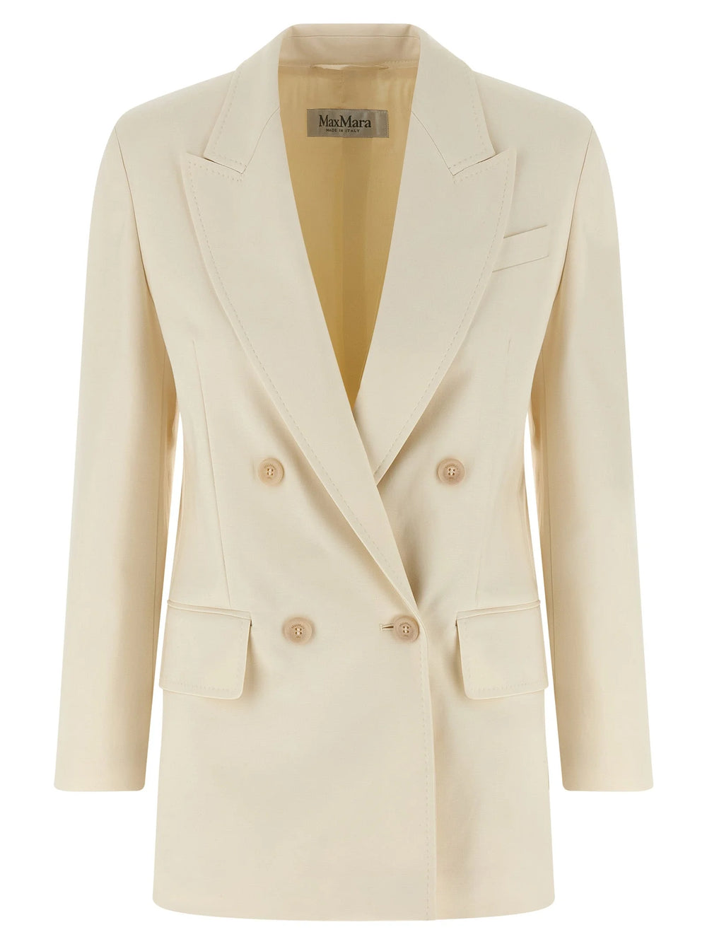 Max Mara White Cotton Blazer - IT44