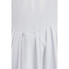 Max Mara Biała Sukienka Casual z Bawełny