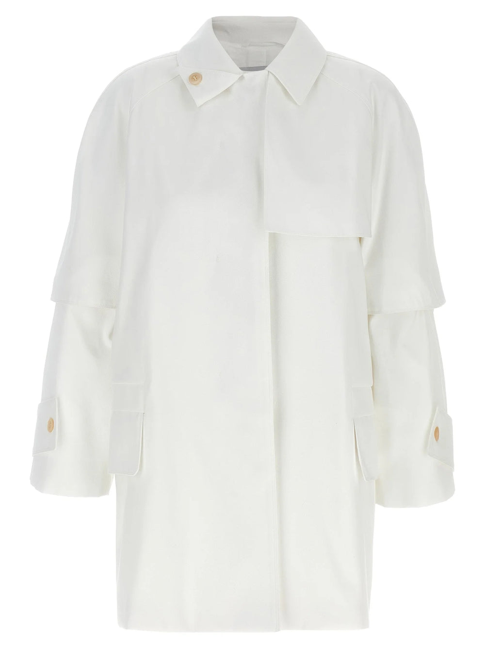 Max Mara White Cotton Coat - IT40