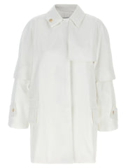 Max Mara White Cotton Coat - IT40
